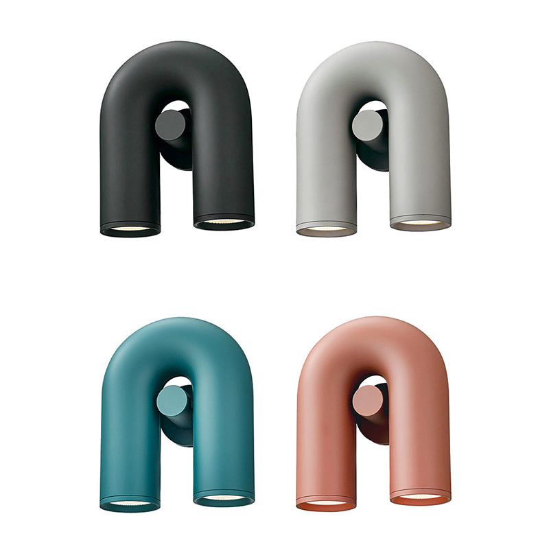 Modernism 2-Light Polished Wall Mounted Sconce Metallic Unique Wall Light