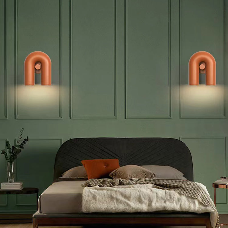 Modernism 2-Light Polished Wall Mounted Sconce Metallic Unique Wall Light