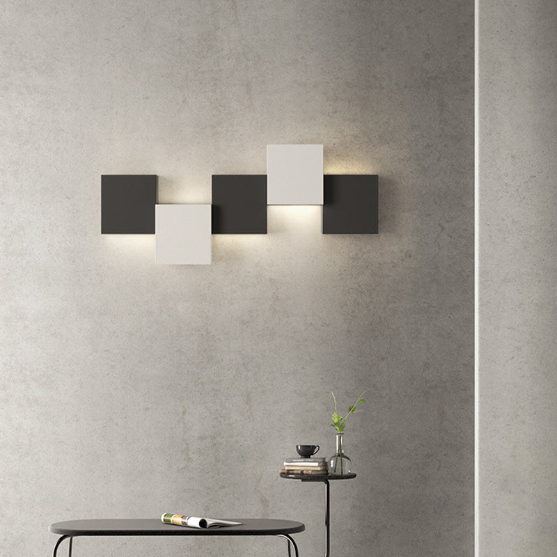 Modern 2/3/5-Light White/Black Wall Mounted Sconce Metal Wall Light