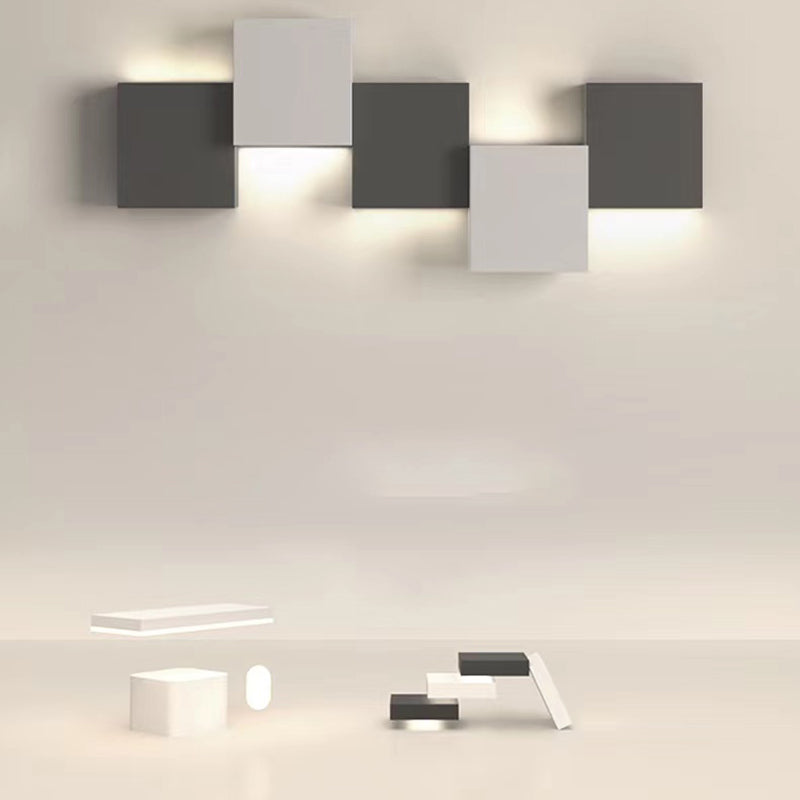 Modern 2/3/5-Light White/Black Wall Mounted Sconce Metal Wall Light