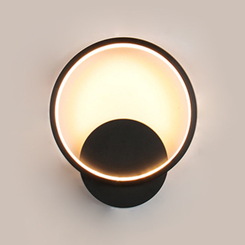 Modernism Single White/Black Wall Mounted Sconce Metal LED Wall Light