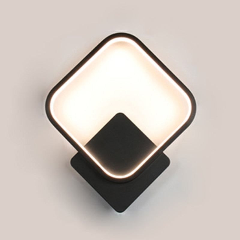 Modernism Single White/Black Wall Mounted Sconce Metal LED Wall Light
