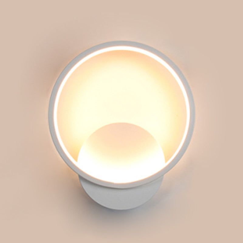 Modernism Single White/Black Wall Mounted Sconce Metal LED Wall Light