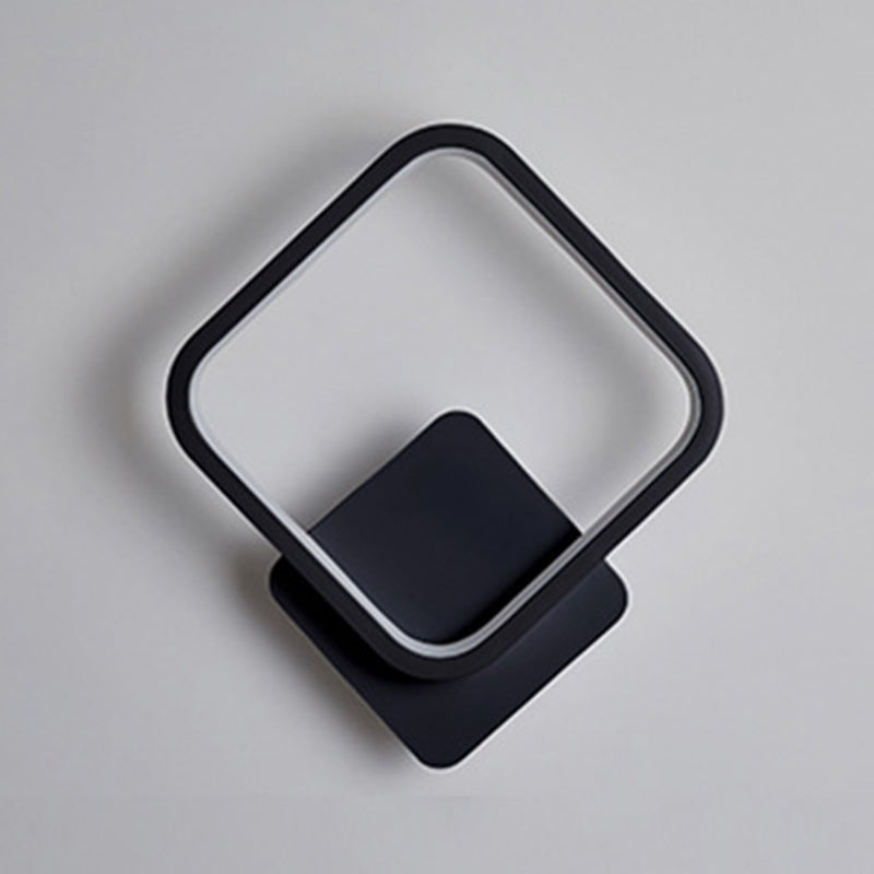 Modernism Single White/Black Wall Mounted Sconce Metal LED Wall Light