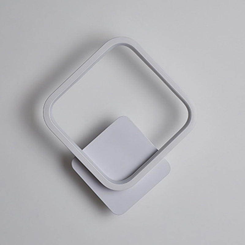 Modernism Single White/Black Wall Mounted Sconce Metal LED Wall Light