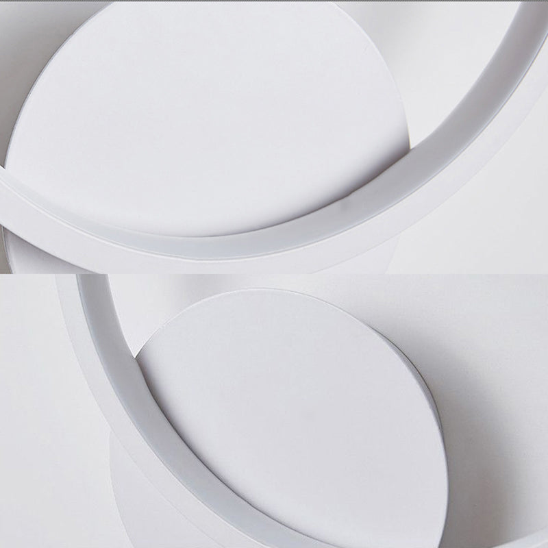 Modernism Single White/Black Wall Mounted Sconce Metal LED Wall Light