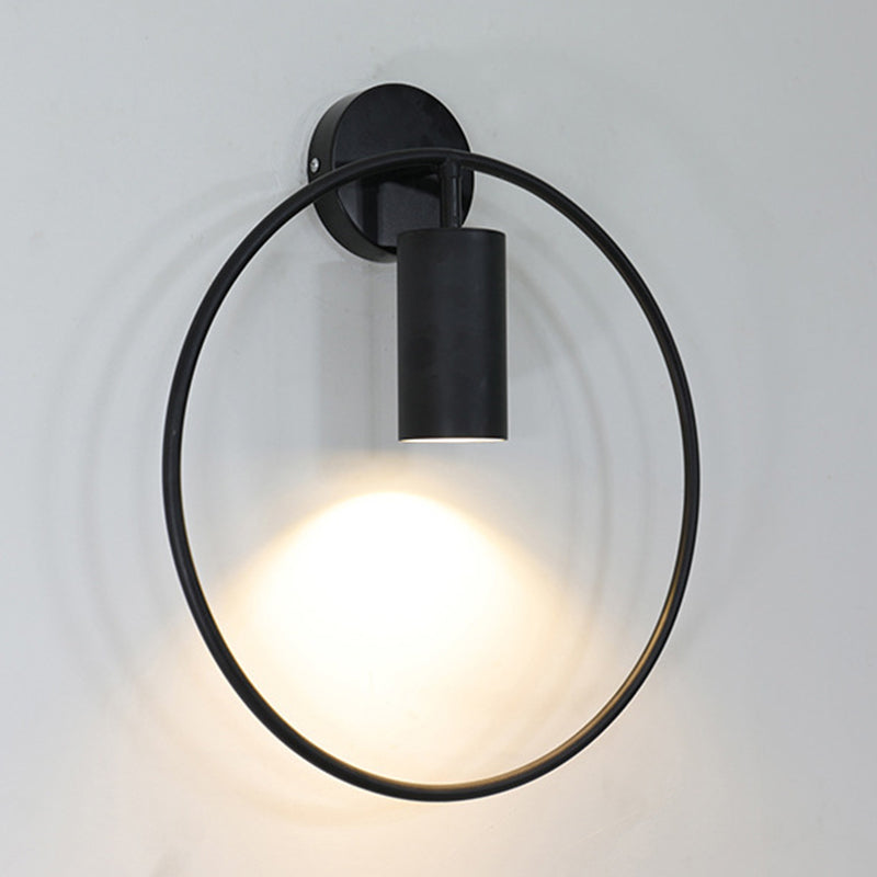 Modernism Single Golden/Black Wall Mounted Sconce Metal Shaded Wall Light