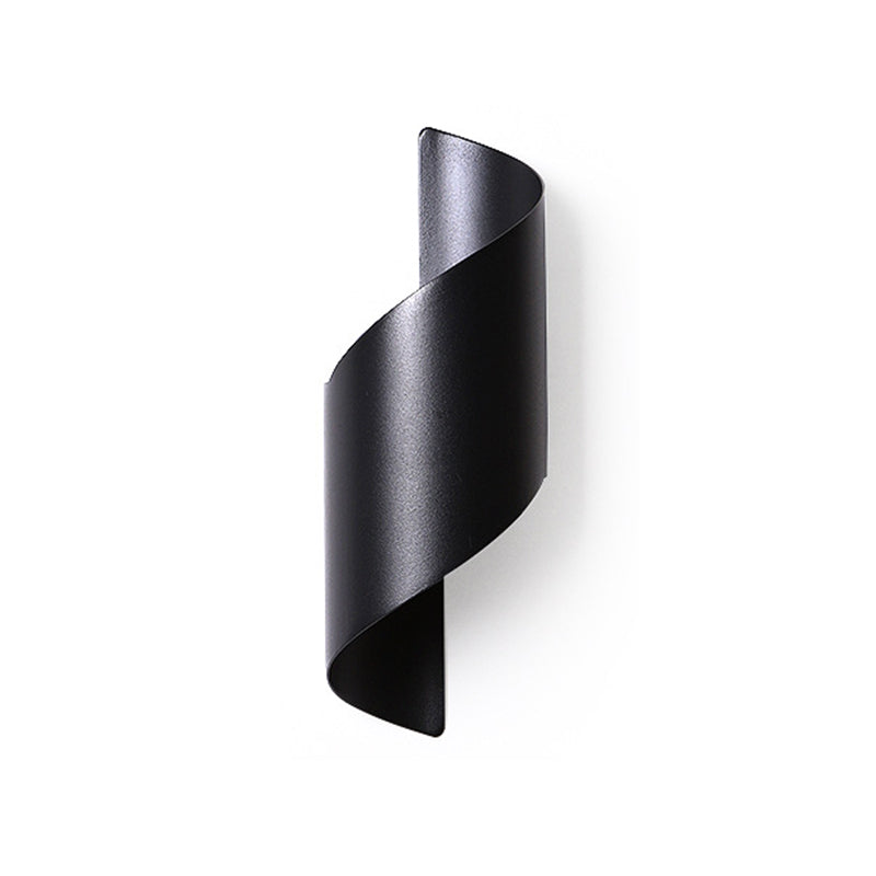 White/Black Modern Wall Mounted Sconce 1 Light Metallic Wall Light