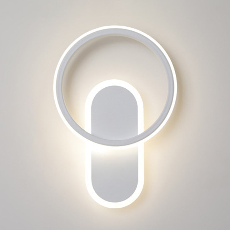 Single Modernism White Wall Mounted Sconce LED Statement Wall Light