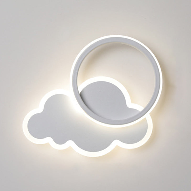 Single Modernism White Wall Mounted Sconce LED Statement Wall Light