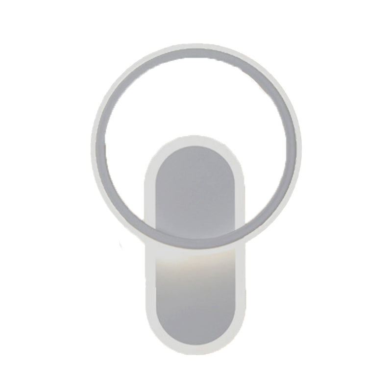 Single Modernism White Wall Mounted Sconce LED Statement Wall Light