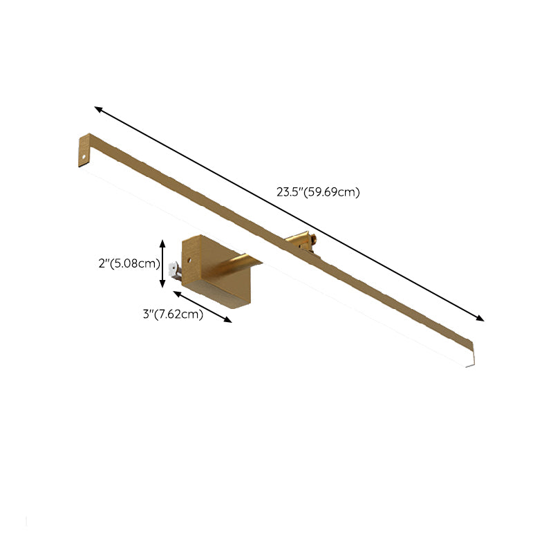 Modern Simple Mirror Front Light LED Vanity Light with Acrylic Shade for Bathroom