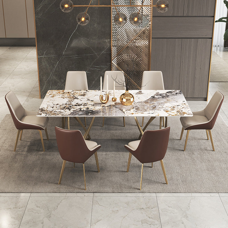 Nordic 1/3/4/5/8 Pieces Dining Set Rectangle Stone Dining Table for Dining Room