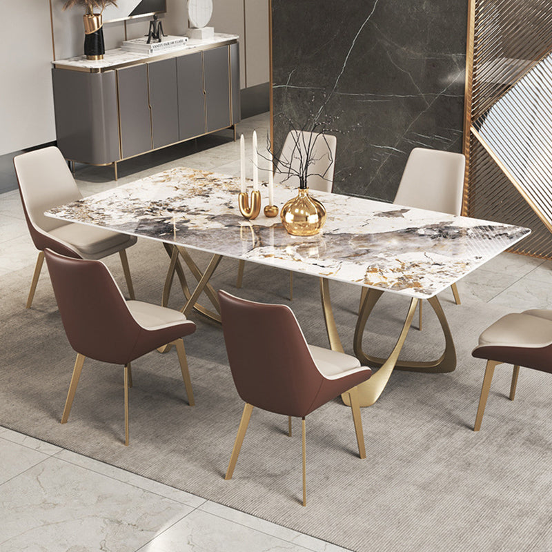 Nordic 1/3/4/5/8 Pieces Dining Set Rectangle Stone Dining Table for Dining Room