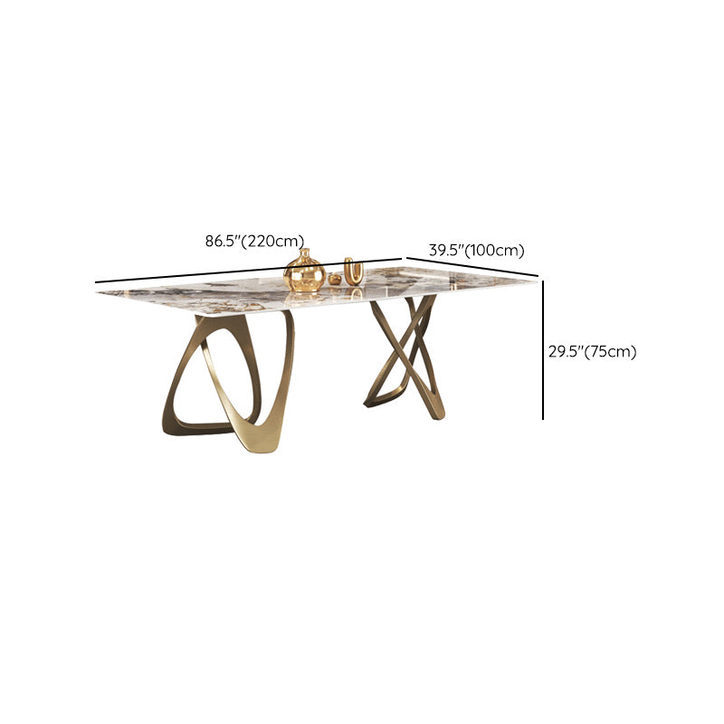 Nordic 1/3/4/5/8 Pieces Dining Set Rectangle Stone Dining Table for Dining Room