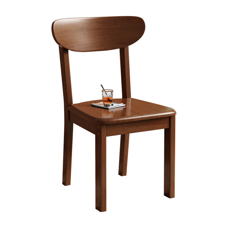 Solid Wood Dining Chair Industrial Style Armless Chair for Dining Room