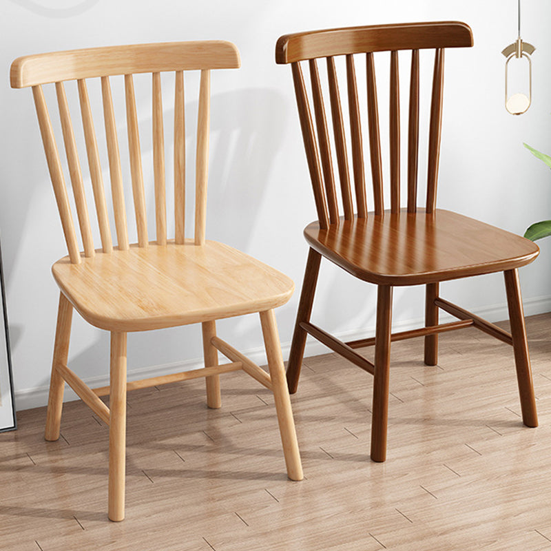 Solid Wood Dining Chair Industrial Style Windsor Back Side Chair