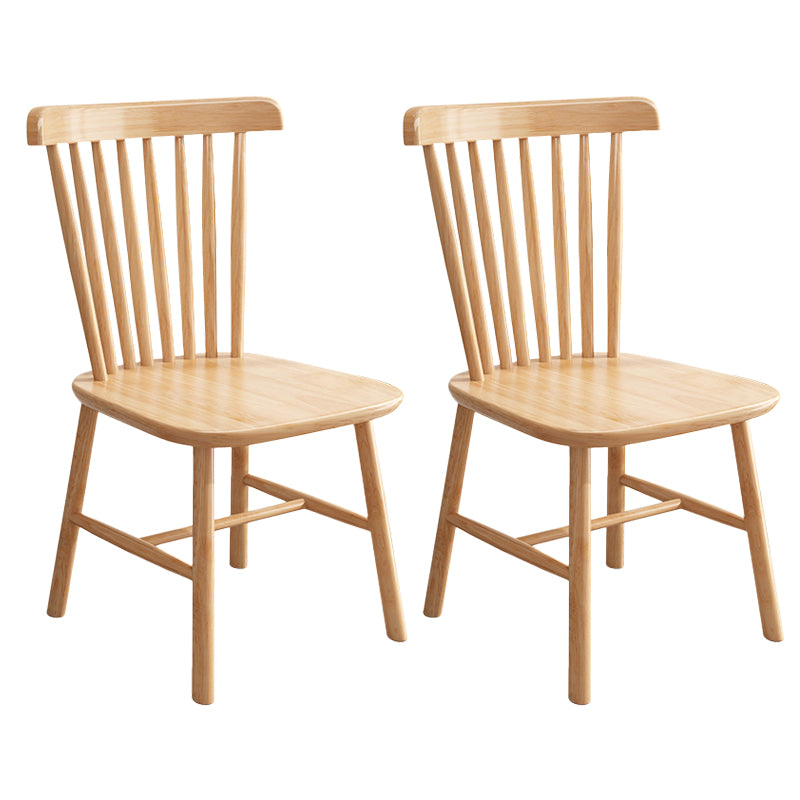 Solid Wood Dining Chair Industrial Style Windsor Back Side Chair