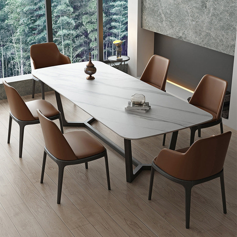 Contemporary Kitchen Dining Chairs Upholstered Chairs with Solid Wood Base