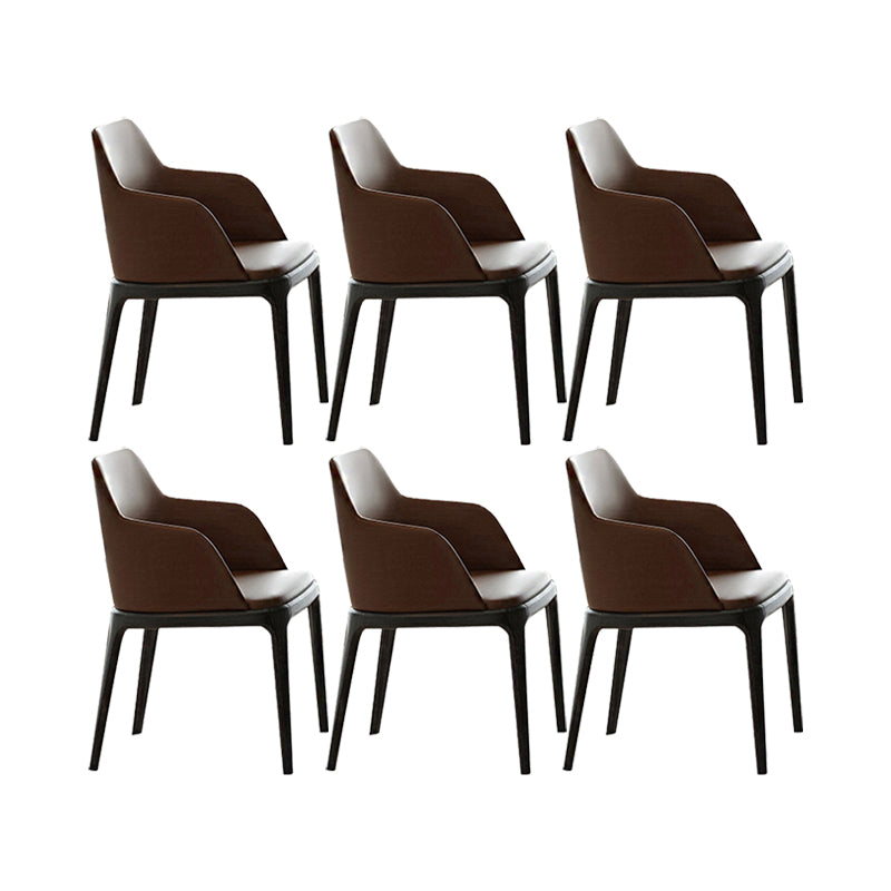 Contemporary Kitchen Dining Chairs Upholstered Chairs with Solid Wood Base