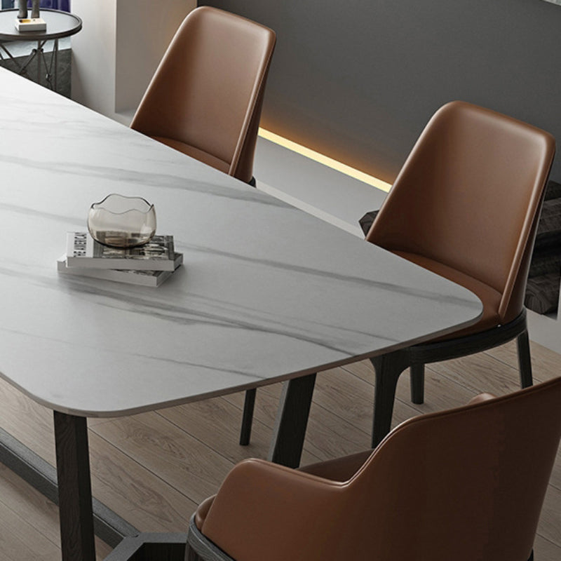 Contemporary Kitchen Dining Chairs Upholstered Chairs with Solid Wood Base