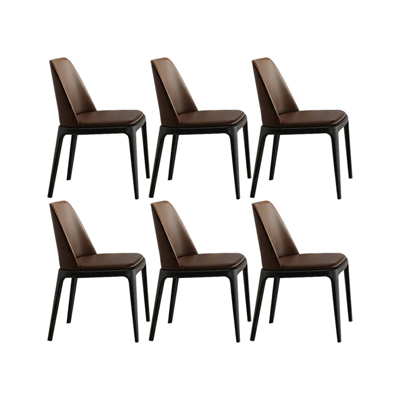 Contemporary Kitchen Dining Chairs Upholstered Chairs with Solid Wood Base