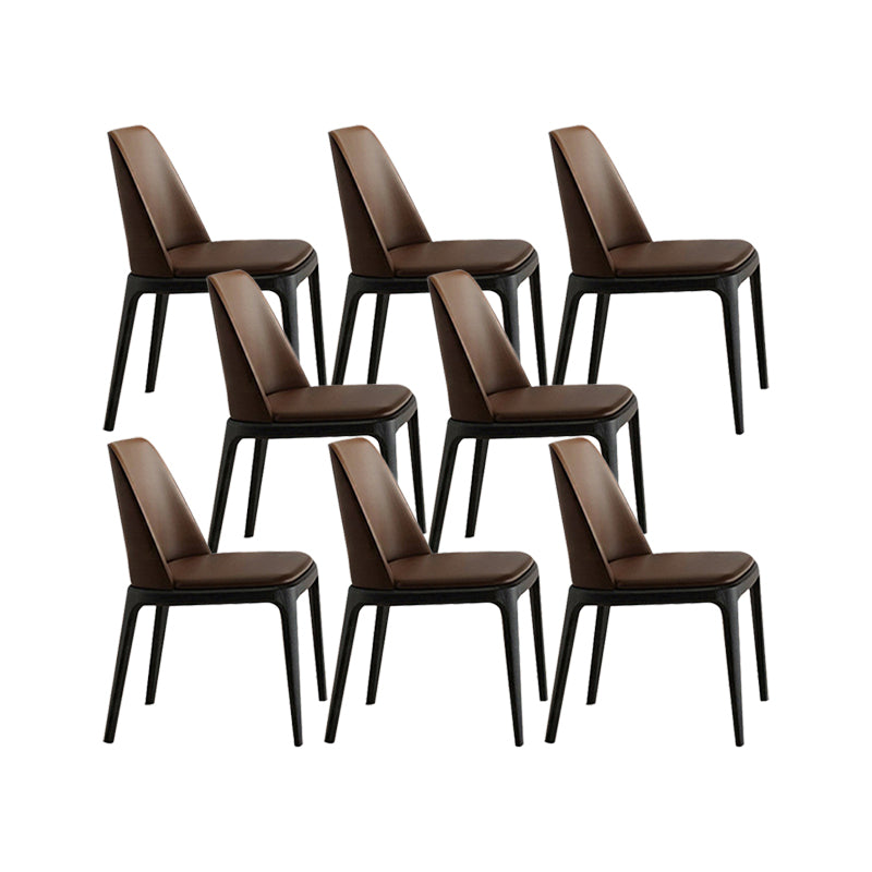 Contemporary Kitchen Dining Chairs Upholstered Chairs with Solid Wood Base