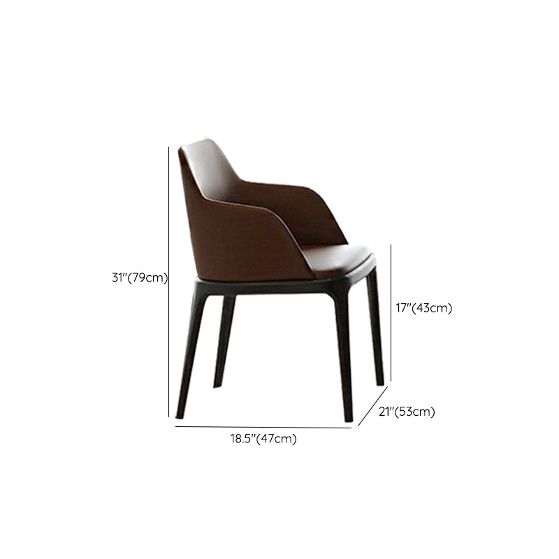 Contemporary Kitchen Dining Chairs Upholstered Chairs with Solid Wood Base