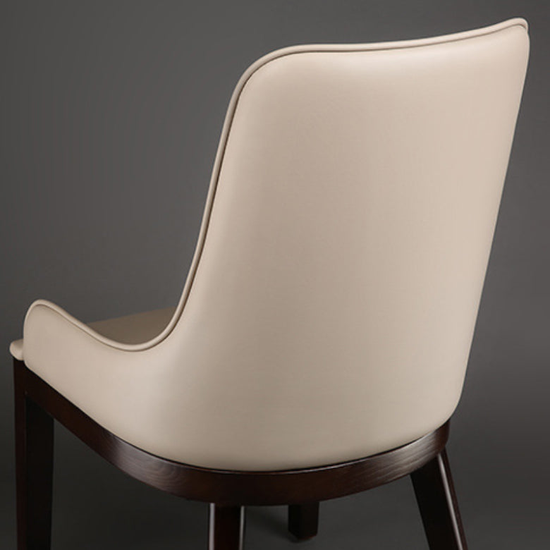 Contemporary Dining Chairs Upholstered Chairs with Solid Wood Base
