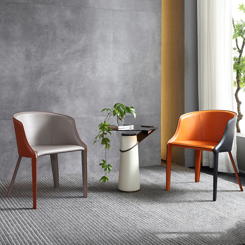 Faux Leather Kitchen Dining Side Chairs Contemporary Metal Side Chairs