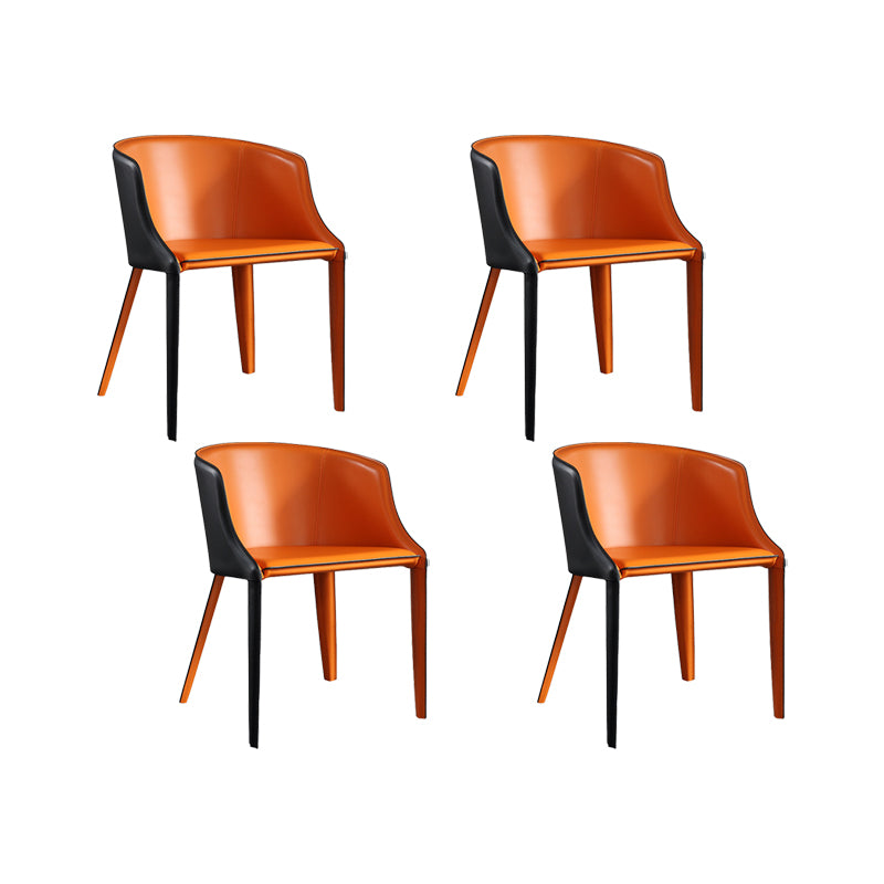 Faux Leather Kitchen Dining Side Chairs Contemporary Metal Side Chairs