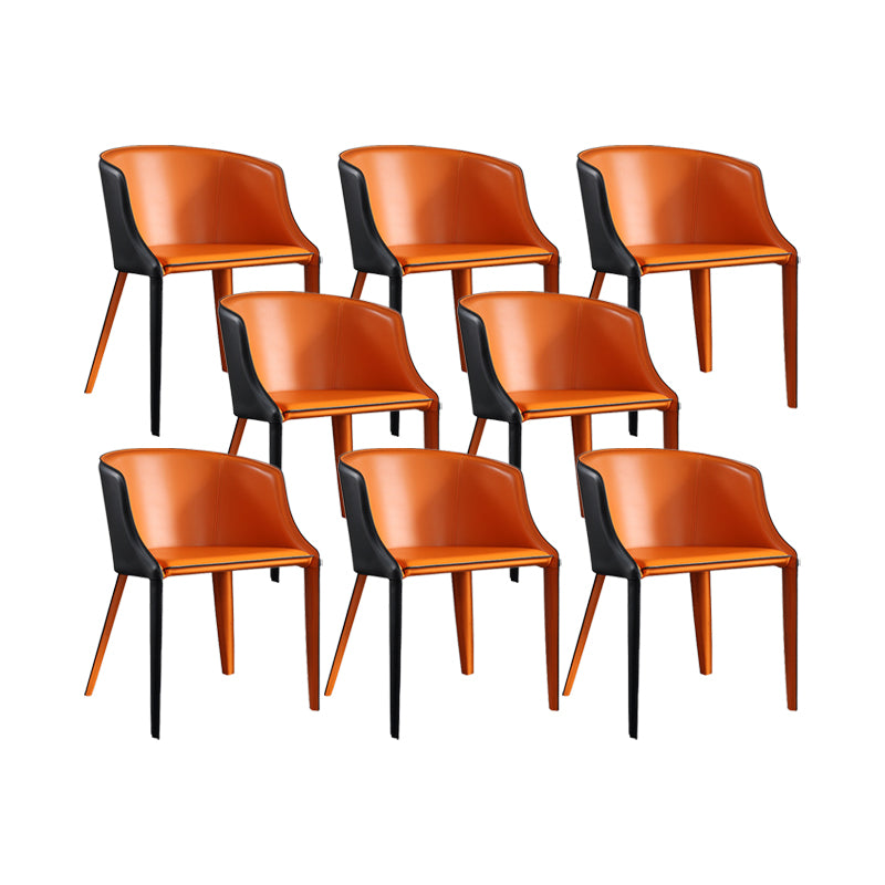 Faux Leather Kitchen Dining Side Chairs Contemporary Metal Side Chairs