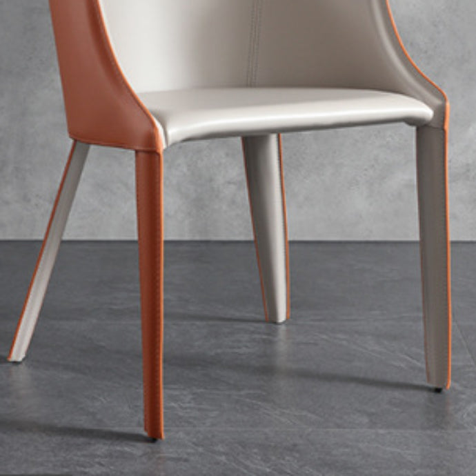 Faux Leather Kitchen Dining Side Chairs Contemporary Metal Side Chairs