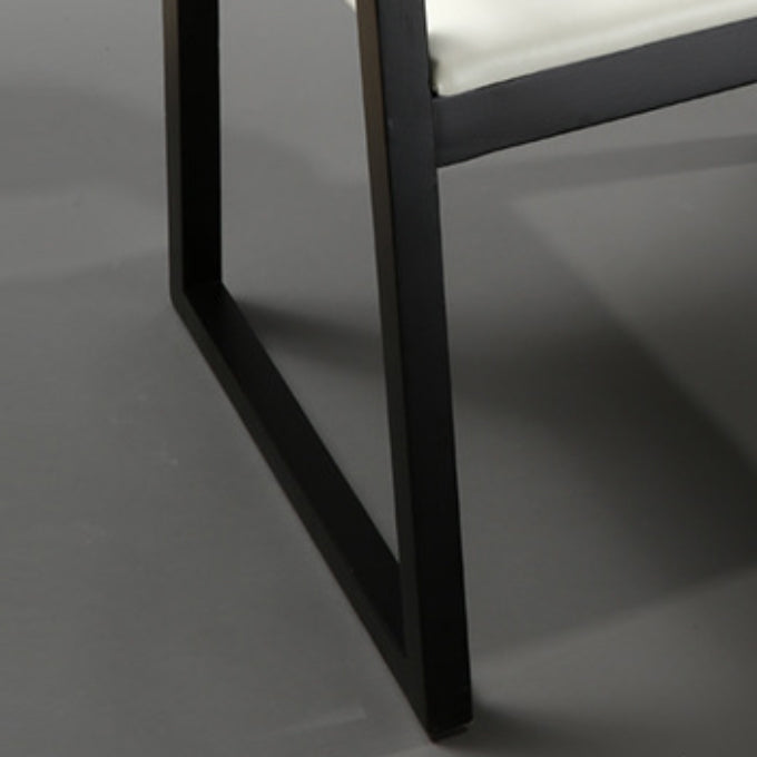 Open Back Kitchen Dining Chairs Upholstered Chairs with Solid Wood Base