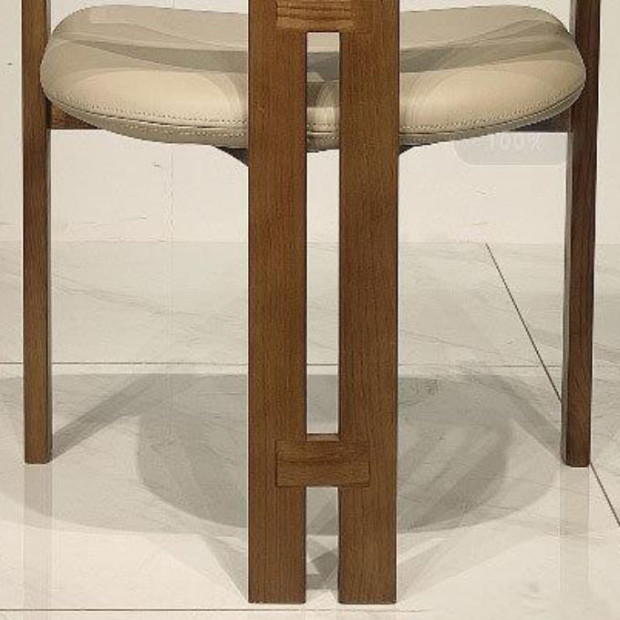 Upholstered Dining Chairs Contemporary Arm Chairs with Wood Base