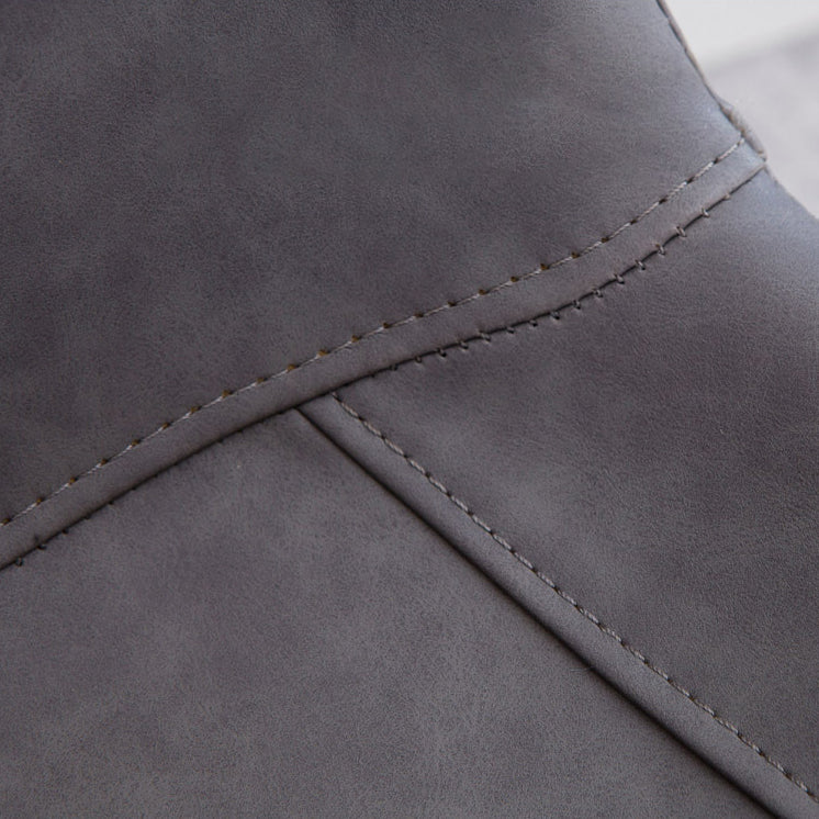 Faux Leather Dining Chairs Contemporary Armless Chairs with Metal Base