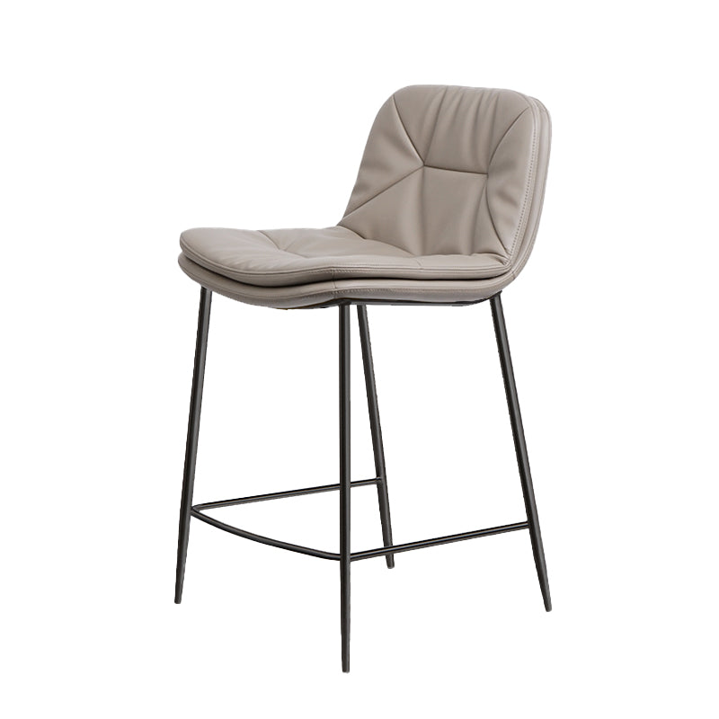 Glam Style Counter Stool Faux Leather Counter-height Stool for Indoor