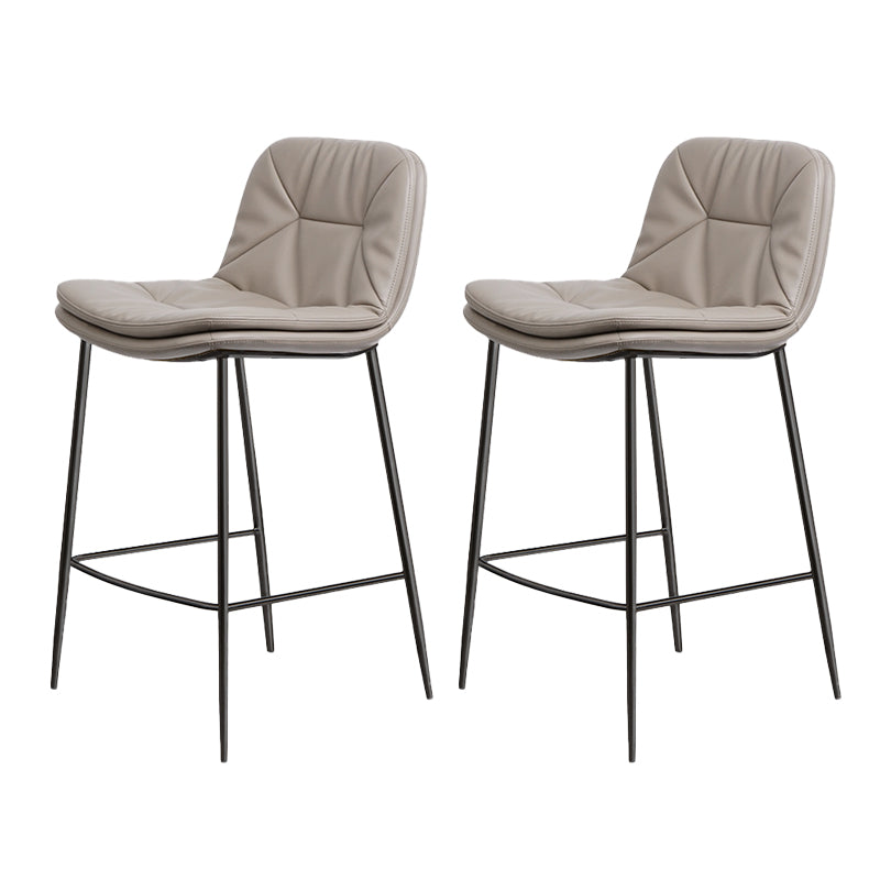 Glam Style Counter Stool Faux Leather Counter-height Stool for Indoor