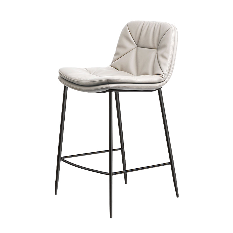 Glam Style Counter Stool Faux Leather Counter-height Stool for Indoor