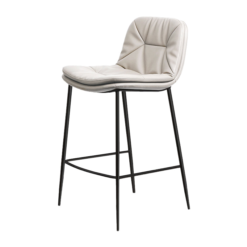 Glam Style Counter Stool Faux Leather Counter-height Stool for Indoor