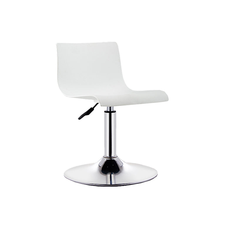 Low Back Dining Stools Adjustable Height Bar Stools with Metal Base