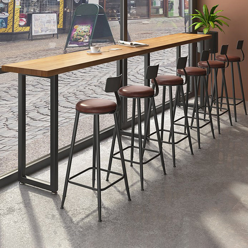 Industrial Bar Table Set 1/2/7 Pcs Solid Wood and Metal Bar Table and Stools