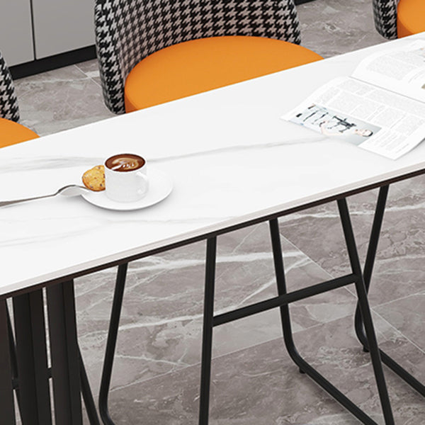 Industrial 1/7 Pieces Bar Table Set Rectangle Stone Counter Table for Living Room