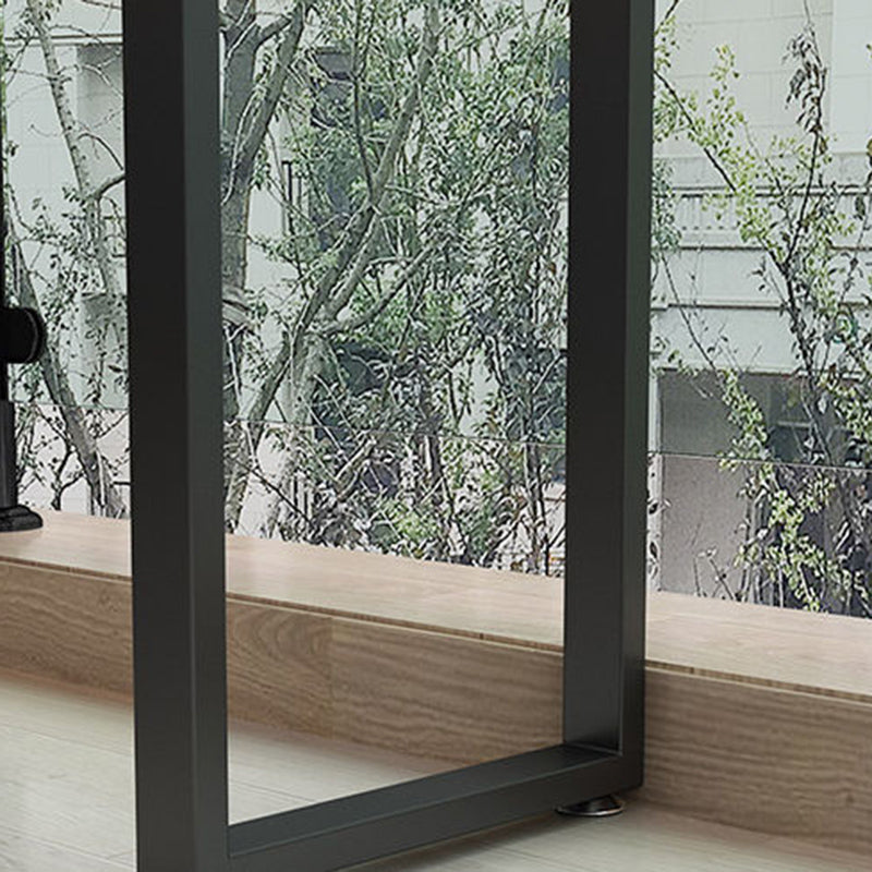 Modern Style Wood Bistro Bar Table Rectangle Metal Base Bar Table