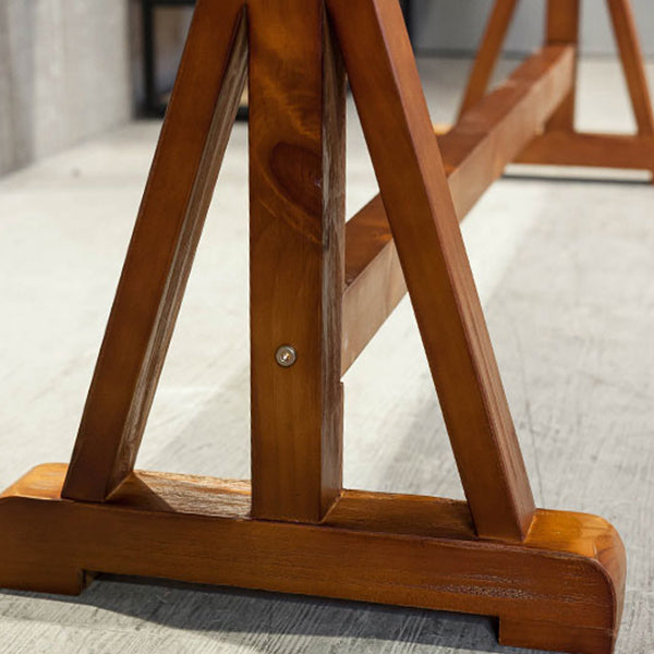 Modern Style Bistro Bar Table Rectangle Solid Wood Bar Table for Dining Room