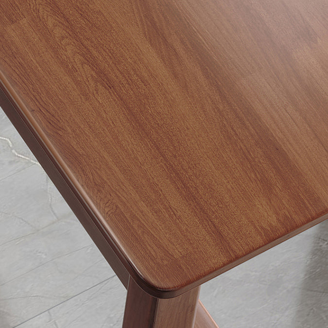 Modern Style Bistro Bar Table Rectangle Solid Wood Bar Table for Home