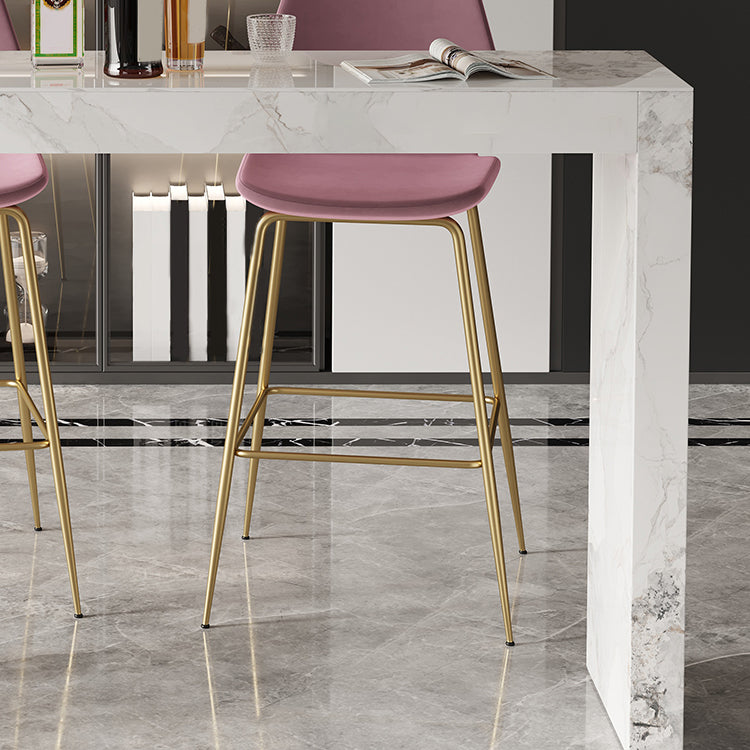 Sintered Stone Bistro Bar Table Rectangle Bar Table for Living Room