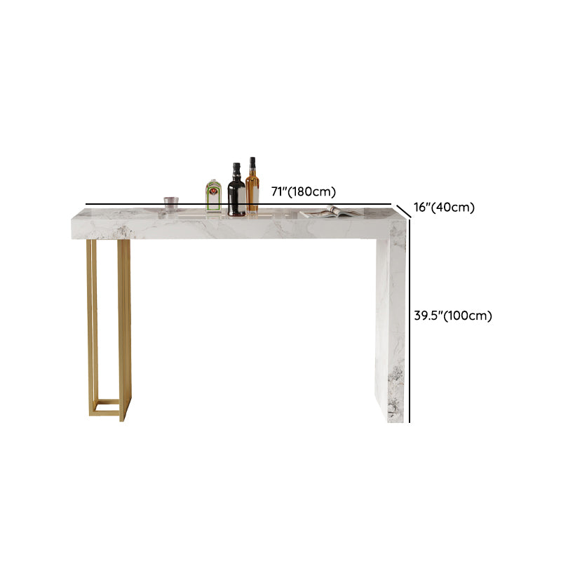 Sintered Stone Bistro Bar Table Rectangle Bar Table for Living Room