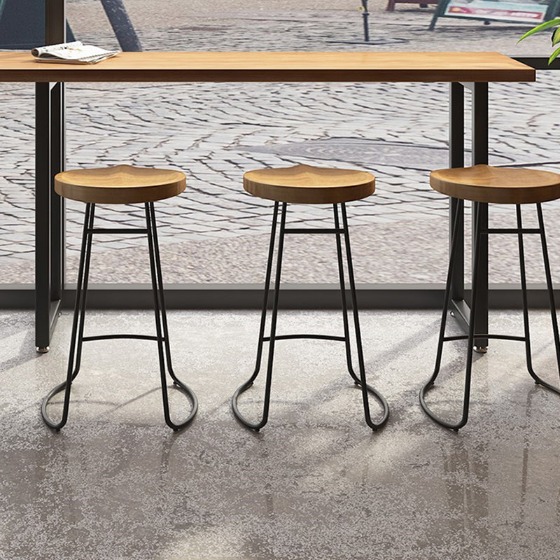 Industrial Style Bar Table Solid Wood Rectangle Bistro Bar Desk