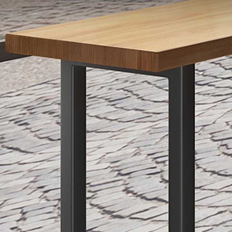 Industrial Style Bar Table Solid Wood Rectangle Bistro Bar Desk